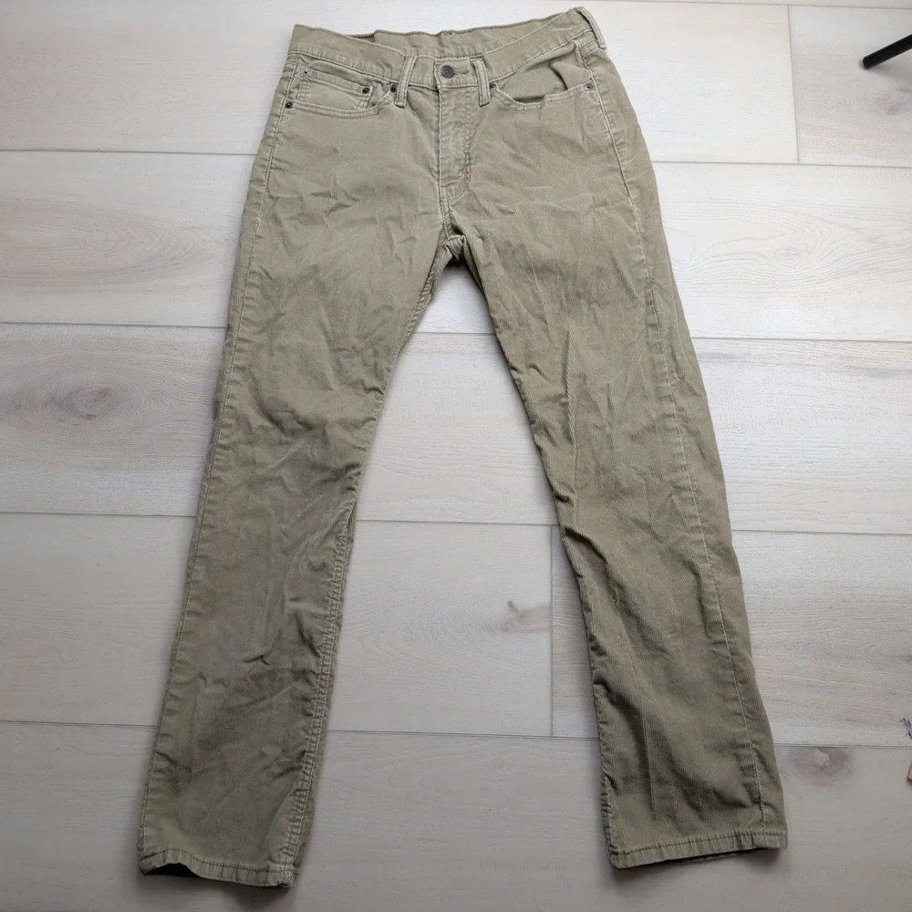 Levis 514 Corduroy Pants Mens 31x30 Straight Fit Tan Khaki Stretch Trousers